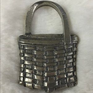 Longaberger Basket Pewter Magnet